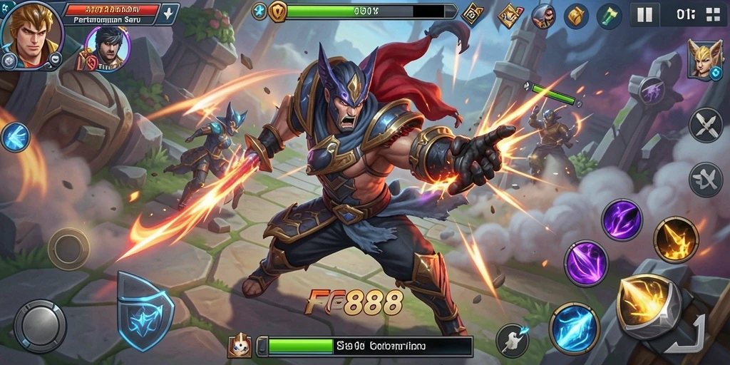 Tampilan gameplay aksi FC888 yang mendebarkan dan penuh tantangan.