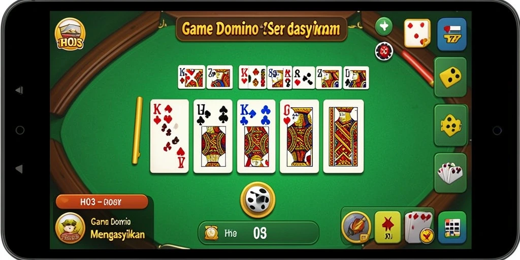 Screenshot gameplay H03 yang menunjukkan keseruan bermain Domino.