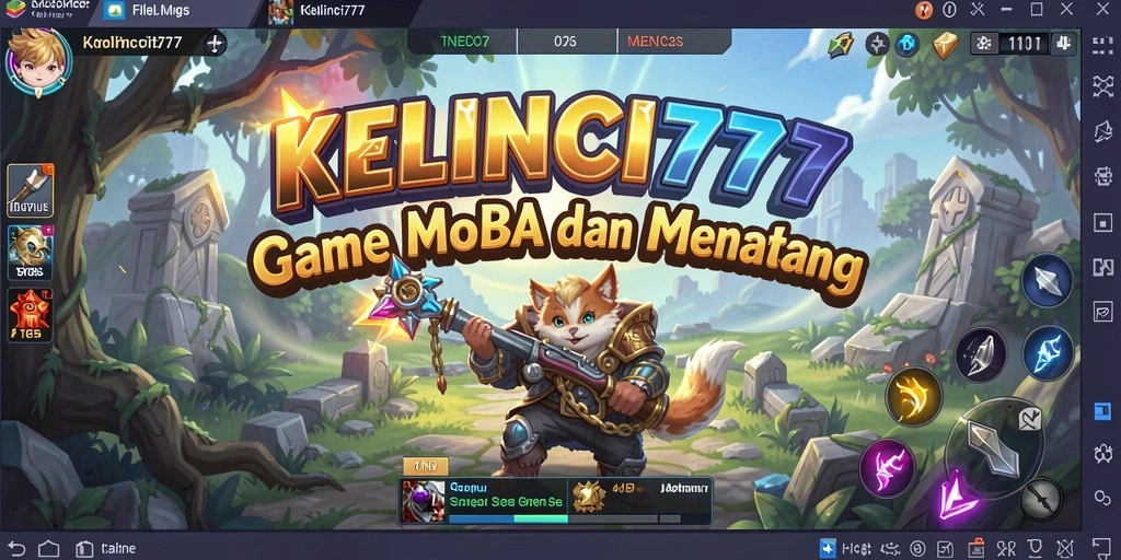 Tangkapan layar gameplay KELINCI777 menampilkan aksi pertarungan yang intens.