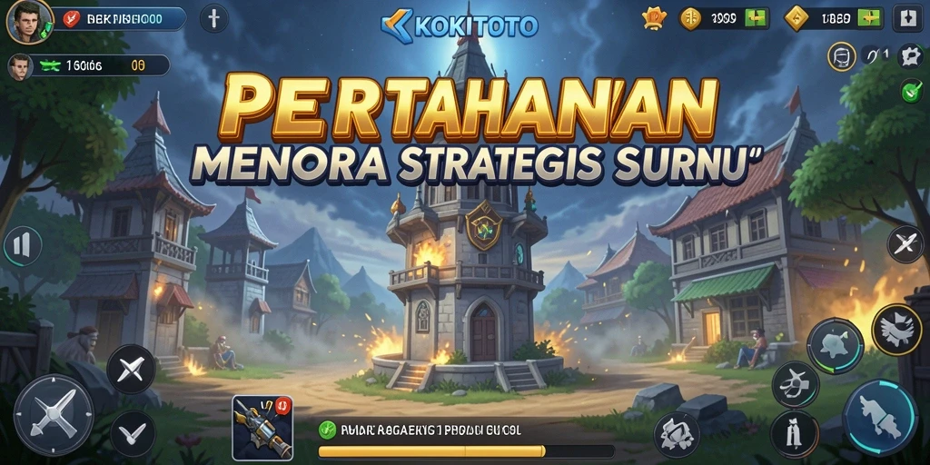 Tampilan gameplay yang menegangkan dalam KOKITOTO Tower Defense.