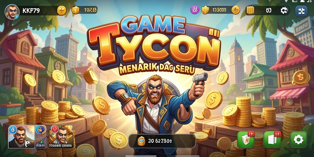 Tampilan gameplay KPK79 yang menampilkan konsep Tycoon yang menarik.