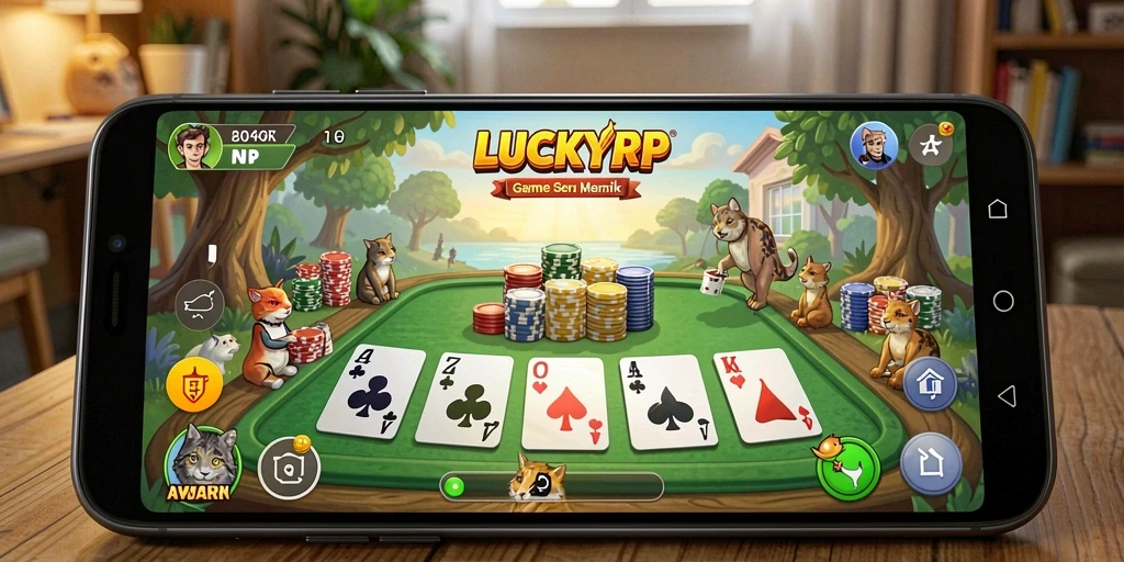 Tampilan gameplay Gaple yang seru dan interaktif di LUCKYRP.