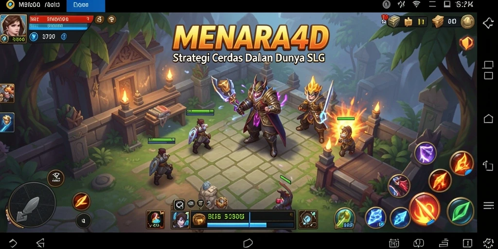 Tangkapan layar gameplay <strong>MENARA4D</strong> yang menunjukkan aksi seru dalam membangun kerajaan.