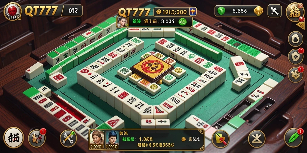Screenshot gameplay QT777 menampilkan ubin Mahjong yang menarik dan antarmuka yang user-friendly.