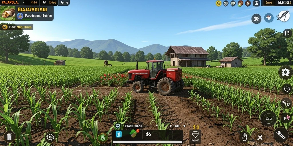 Gameplay mengasyikkan dari RAJAPOLA saat bertani.