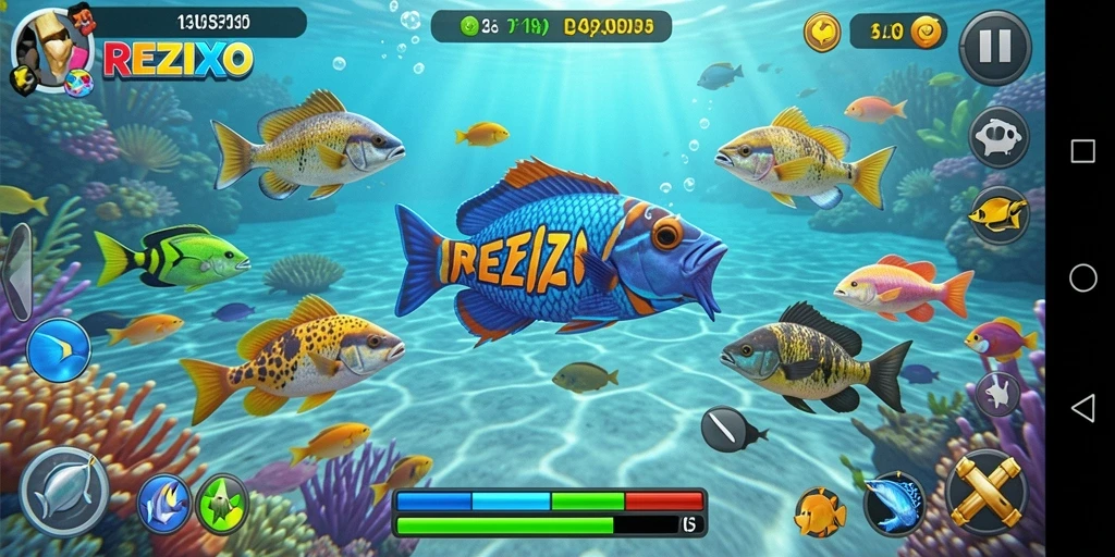 Tampilan gameplay seru Tembak Ikan di REZIXO.