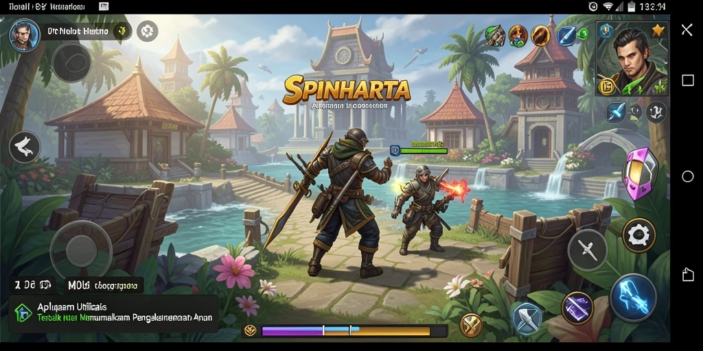 Tampilan screenshot SPINHARTA yang menampilkan antarmuka aplikasi.