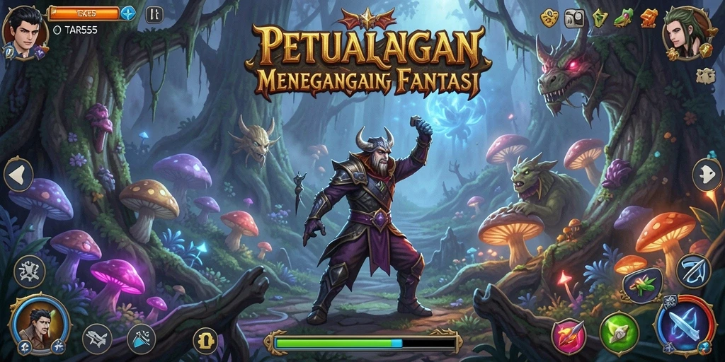 Screenshot TAR555 menampilkan aksi seru dalam petualangan fantasi.
