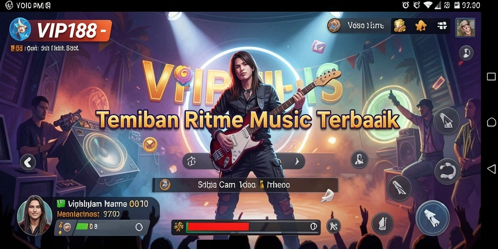 Screenshot gameplay <strong>VIP188</strong> menampilkan antarmuka musik yang intuitif.