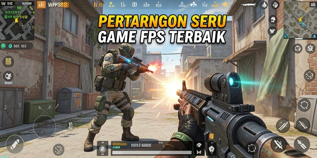 Tampilan gameplay WP888 yang intens dan mendebarkan di medan perang.